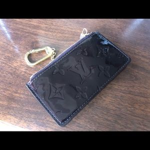 COPY - Authentic LOUIS VUITTON CLES COIN CASE VERNIS AMARANTE